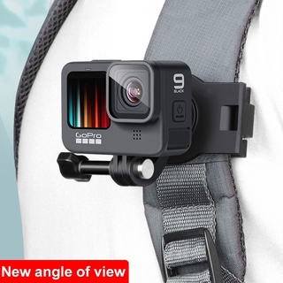 360 Degree Rotary Backpack Clip Accessories for Gopro Hero 9 8 7 6 5 4 3 Insta 360 One R SJCAM Eken YI Shoulder Belt Phone Fixed