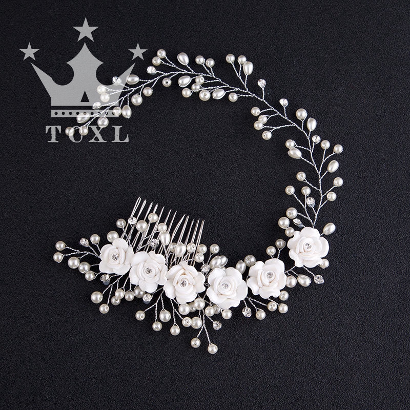 Tx Fashion Korean Women Hair Comb Bride Wedding Hair Clip