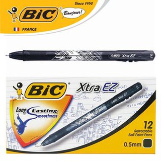 10 Pcs BIC NS Fine 0.7mm Easy Glide Ink Smooth Writing Pen in Black Red Blue 