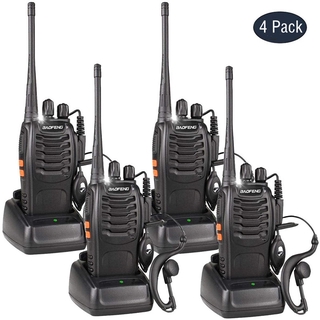 BaoFeng Walkie Talkies Rechargeable UHF FRS/GMRS 2 Way Radio with earphone 16 Channel UHF 400-470MHz Battery & Charger