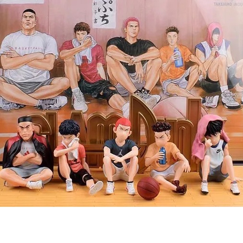 5pcs/kit SLAM DUNK Sakuragi Hanamichi Kaede Rukawa Anime Figures Akagi Takenori Miyagi Ryota Hisashi Mitsui Dolls