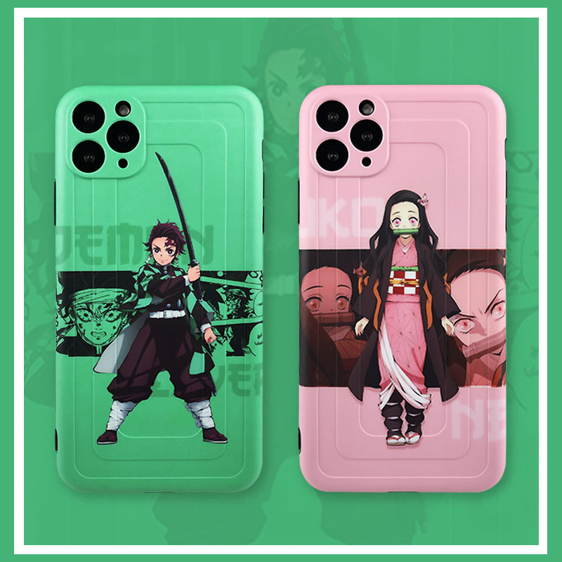 iPhone 12 Pro Max Case Lens protection Anime Demon Slayer Shockproof Matte trunk design iPhone X