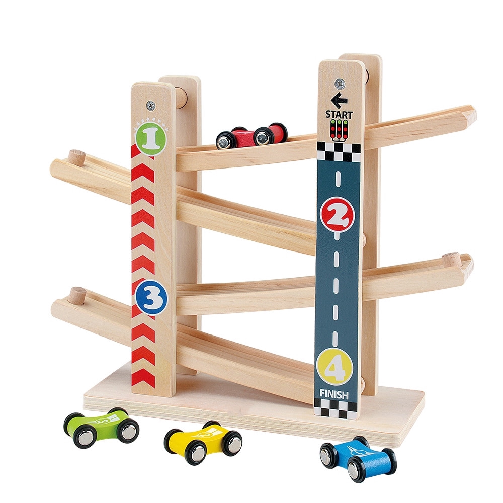 wooden car race track