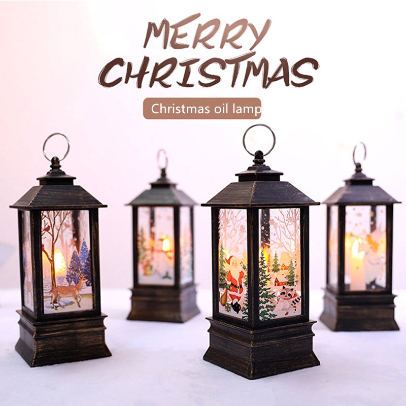 Christmas Simulation Flame Lamp Tabletop Decoration Led Lamp Scene