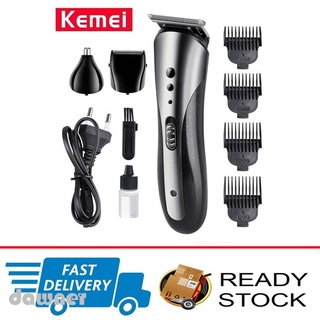 (READY STOCK Singapore)  KEMEI KM-1407 Hair clipper Eletric Shaver 3 in 1 Electric Nose Hair Trimmer Men Rechargeable Cordless Clipper Beard Shaver Razor