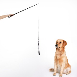 Extendable Dog Puppy Teaser Pole Wand Outdoor Interactive Pet Dog Flirt Pole Training Exercise Rope Toy #0