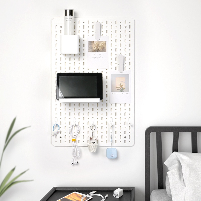 Pegboard,DIY Peg Board Desk Organizer,Wall Shelf No Drill,Home Decor