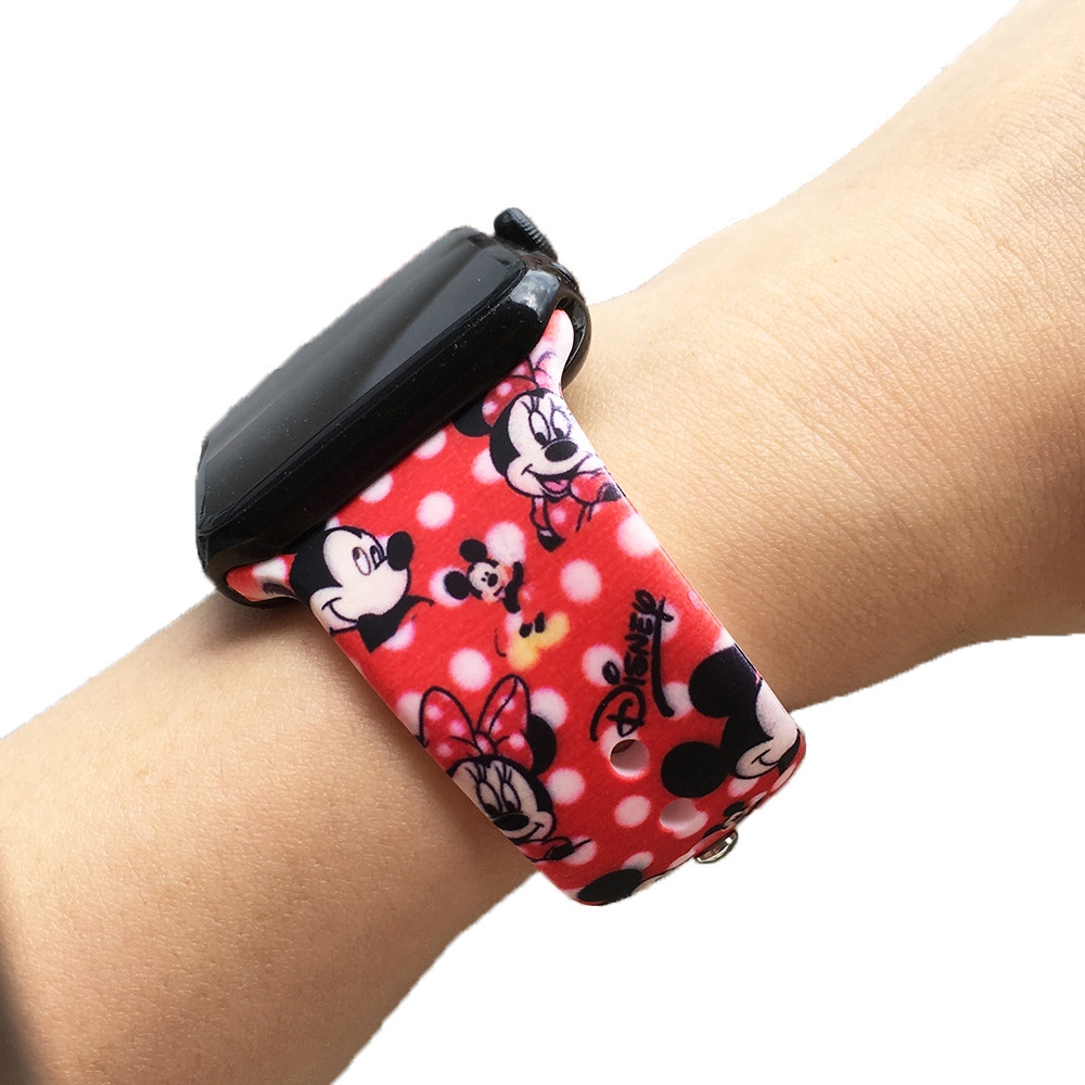 Cartoon Stitch Silicone Sport Band For Apple Watch Series 4 3 2 1 Pattern Printed Wrist Strap For Iwatch 38 42mm 40 44mm Shopee Singapore