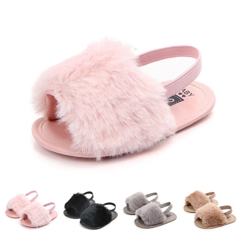 SRO-Infant Baby Girl Summer Sandals Anti-slip Flip-flop Toddler Kids Shoes #0