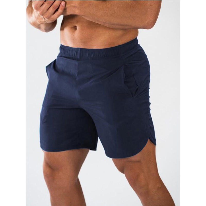 Solid Mens Swim wear under shorts Gym Dry Fit Shorts Running Gym Shorts ...