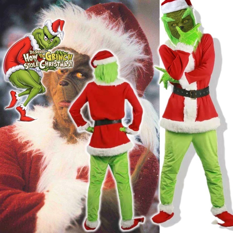 Grinch Christmas Cosplay Costume How The Grinch Stole Christmas Outfits ...