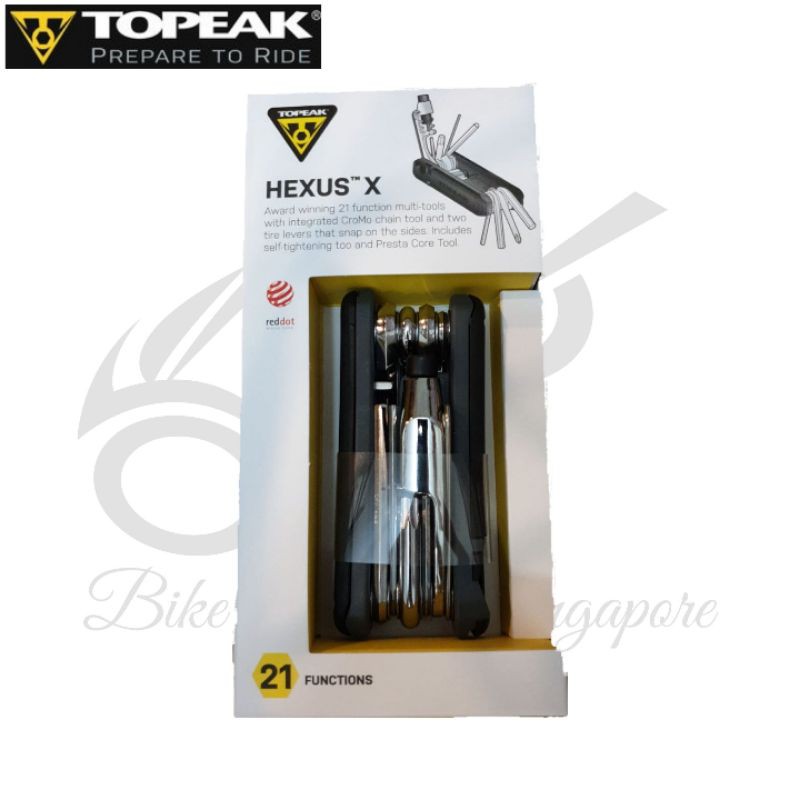 Topeak Hexus X 21-Function Multi-Tool For Bicycle Repair - Includes Chain Tool & Tire Levers