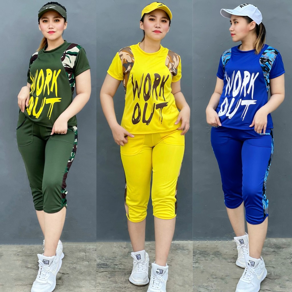Set Baju Senam Pendek Setelan Baju Olahraga Pendek