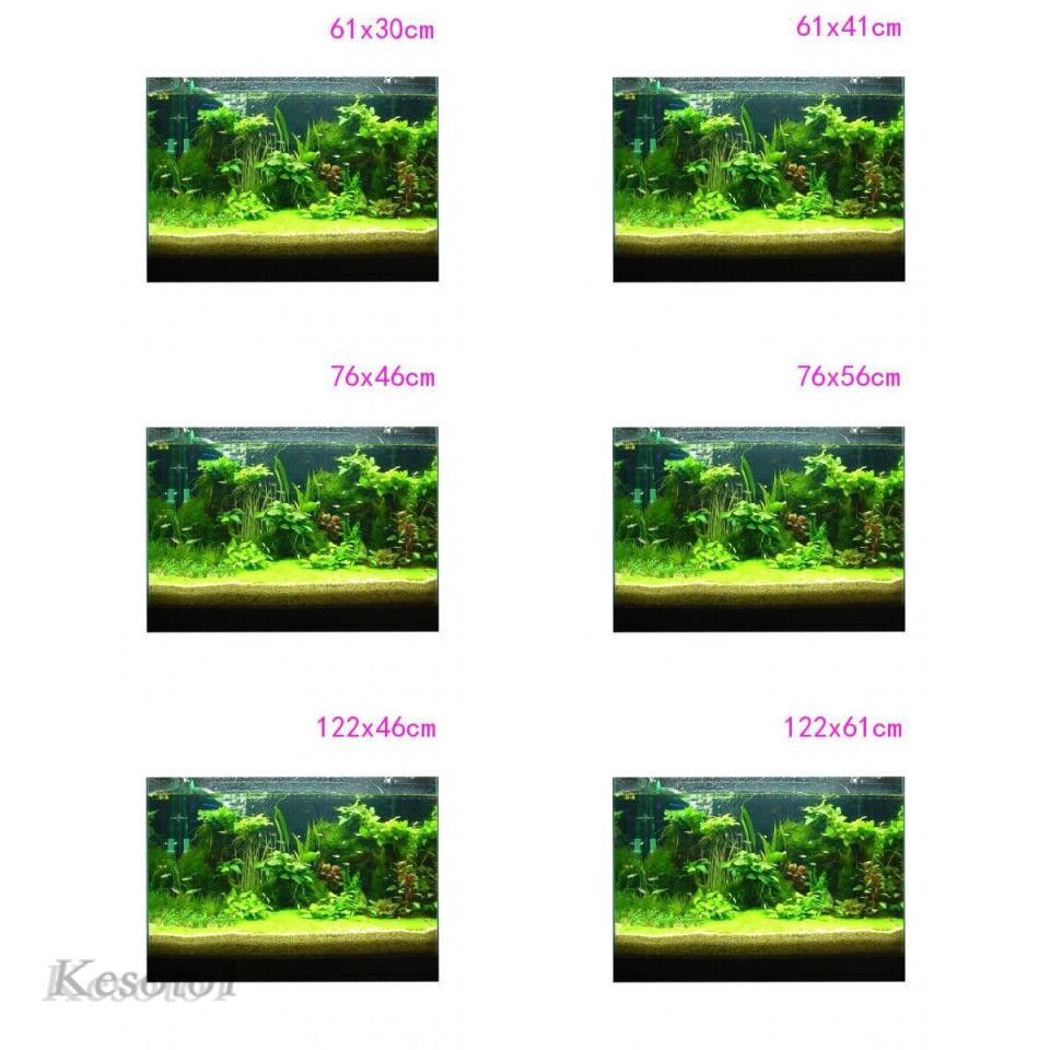 Kesoto1 3d Aquarium Background Fish Tank Backdrop Static Cling Wallpaper Sticker 7 Style Shopee Singapore