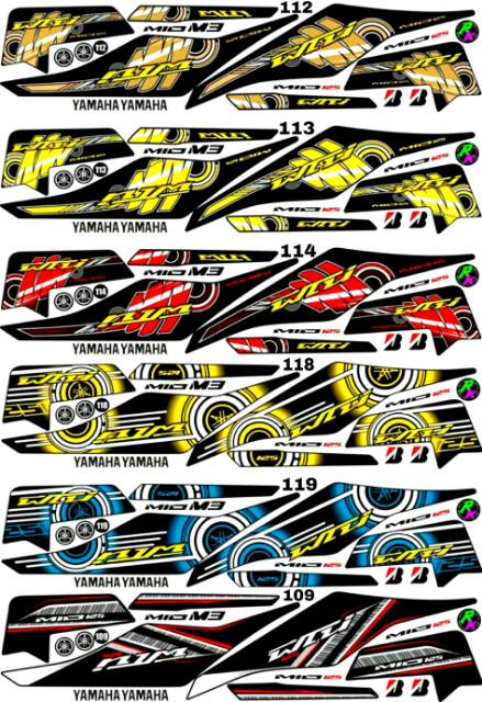 Sticker Striping Variations Thailand Thailand Mio M3 125 Mio Z 2016 2017 Mio Mx 125 I 4 Shopee Singapore