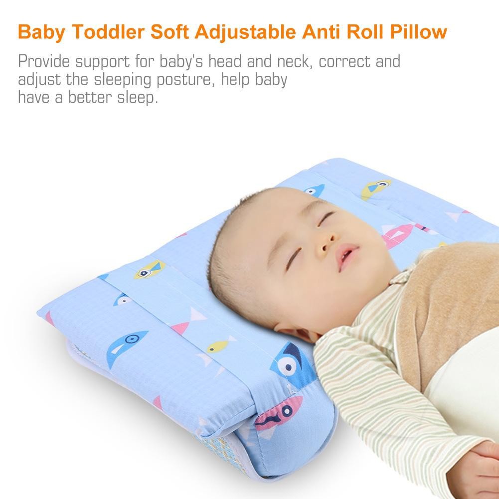 Baby Toddler Adjustable Anti Roll Pillow With Sleep Head Support