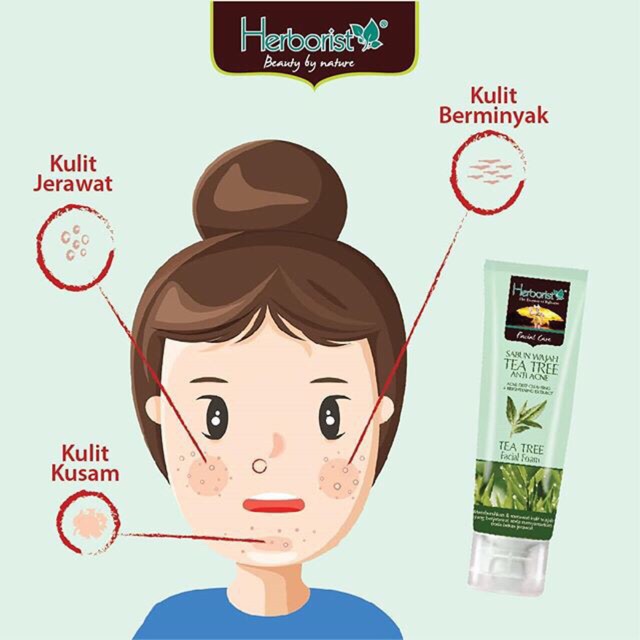 facial foam herborist tea tree
