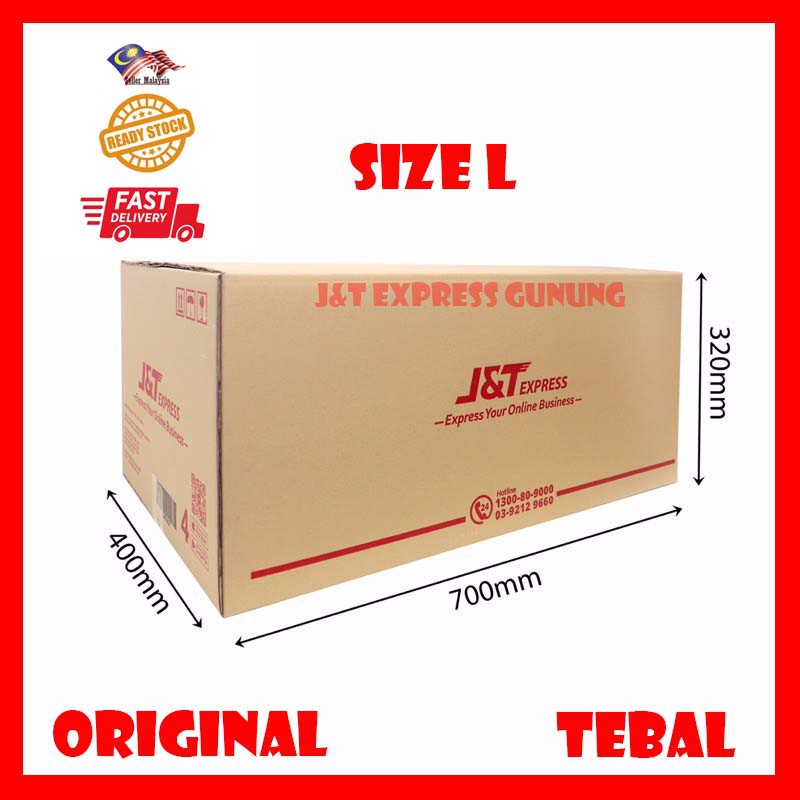 Carton Box J T Express Packaging Box Kotak L Size Courier Moving Storage Original Shopee Singapore