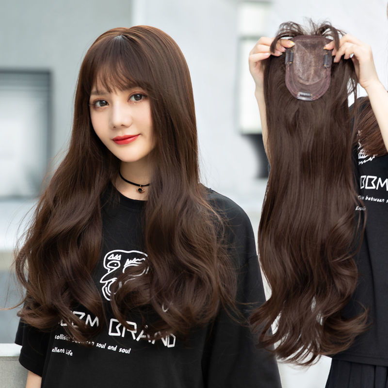 Wig Toupee Piece For Women Straight Long Hair Top 3d Toupee Natural Hair Long Curly Hair One 3952