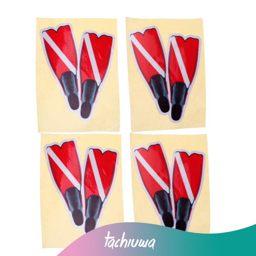 4pcs Self Adhesive Reflective Scuba Diving Diver Dive Fins Sticker Flippers Decal For Swimming Car Truck Bumper 14 X 11 Cm 5 5 X 4 3 Inch Shopee Singapore