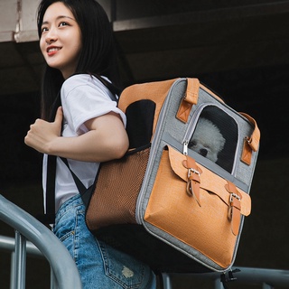 Pet dog go out bag cat bag portable large-capacity backpack reflective handbag backpack bath bag