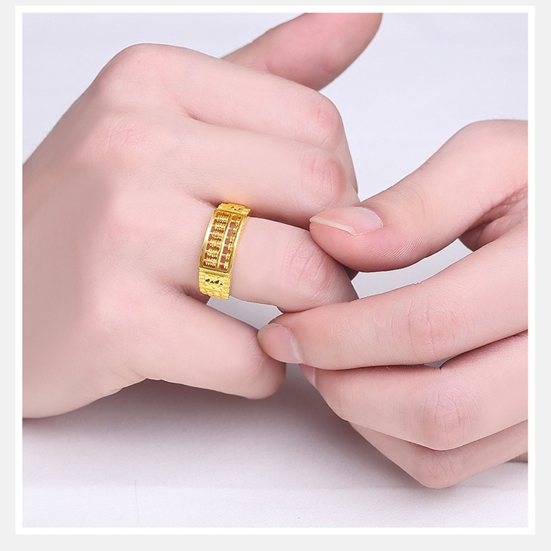 24k Gold Plating Adjustable Abacus Rings Men Women Shopee Singapore