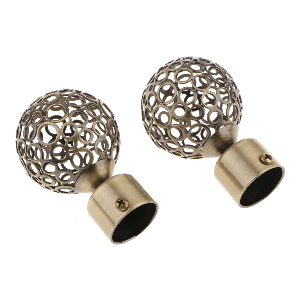 2pcs Curtain Rod Ends Drapery Pole Head For Dia 28mm Rod Hollow