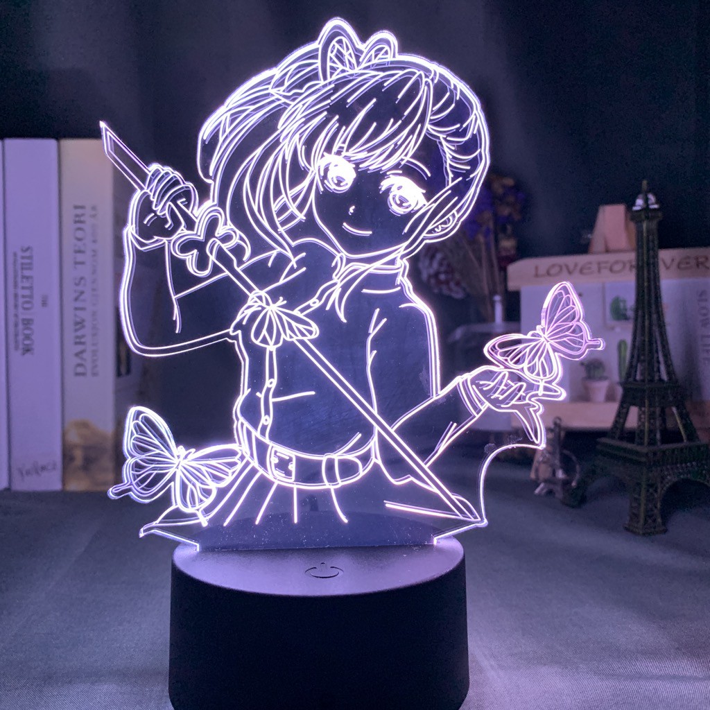 Acrylic Led Night Light Demon Slayer Zenitsu Anime 3D Lamp Bedroom Decor Gift 