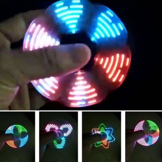 Sunei 18 Changings LED Light Rainbow Finger Fidget Hand Spinner EDC Focus ADHD Toy