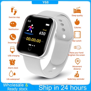 NEW Y68 D20 smart watch Bluetooth Connect Waterproof Fitness Tracker Heart Rate Smart Bracelet women smartwatch Jam tangan Wanita
