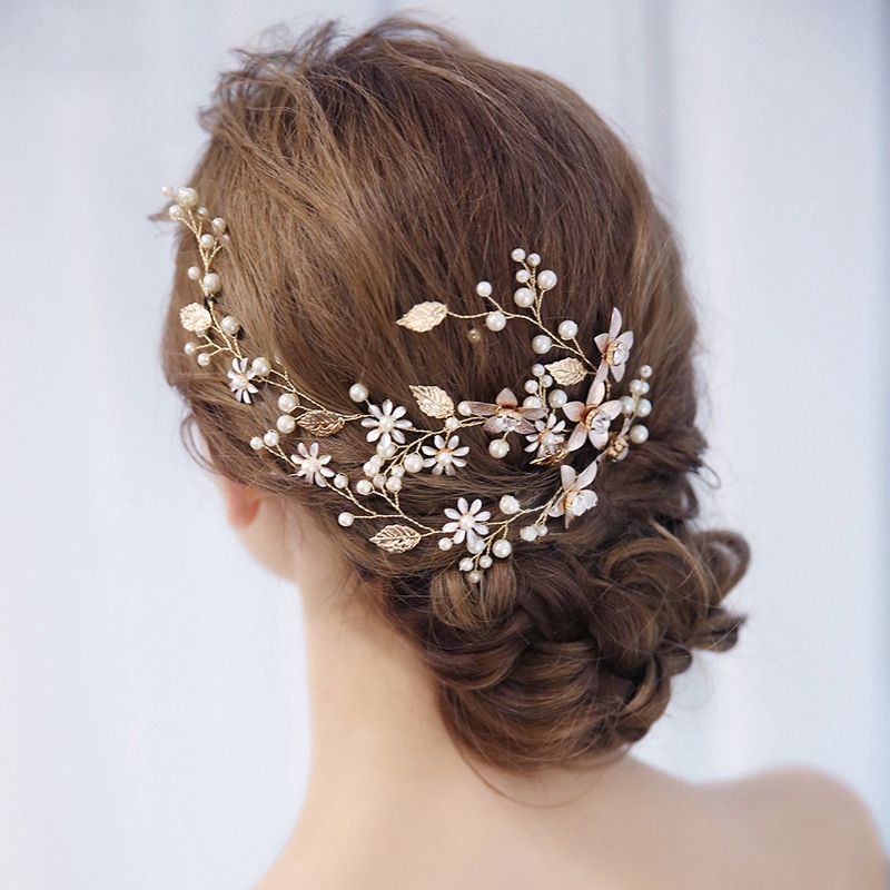 Handmade Wedding Headpiece Bridal Flower Headband Hair Accessories