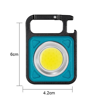 Portable Hangable LED Pocket Keychain Light/ Multifunction USB Rechargeable Corkscrew Lamp/ Outdoor Hiking Small Flashlight #8