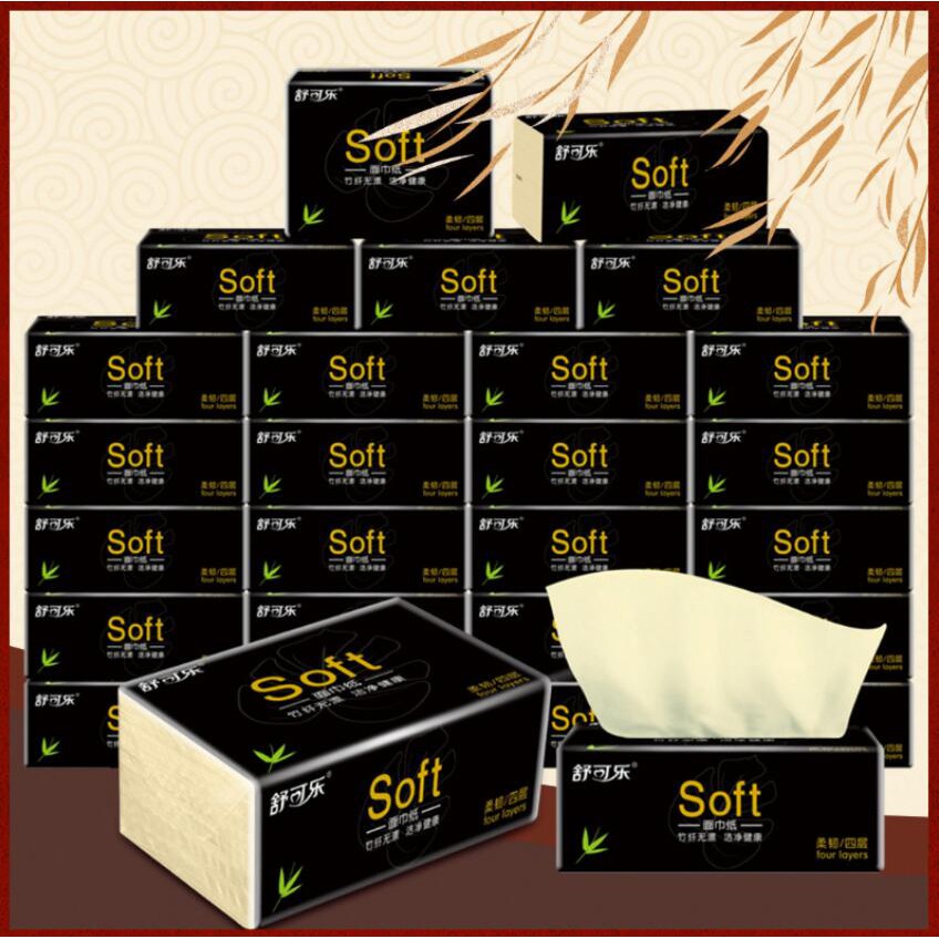 Bamboo Soft Facial Tissue Paper Pack 240pcs (60pulls x 4ply) Shopee