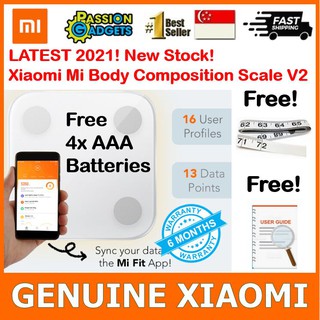 Image of SGSeller 12mths! Xiaomi Mi Body Composition Weighing Scale 2 Bluetooth Smart Body Fat Weight v2 scale2 mi weight scale 2