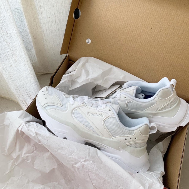 reebok white chunky sneakers