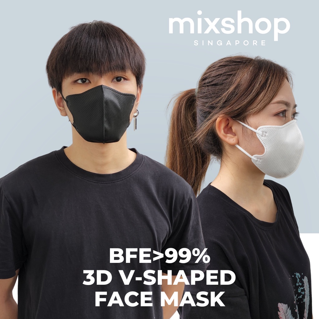 3D V-Shaped Mask, 3 BFE>99% | Shopee Singapore