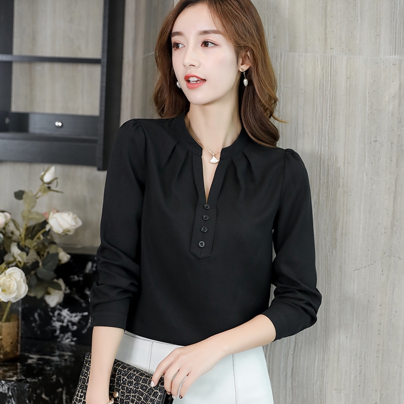 black long sleeve blouse formal