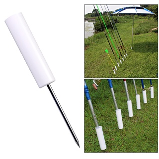 Fishing Rod Pole Holder - Reinforced PVC Ground Support Stand Universal Fit Outdoor Baitcaster Spincast Spinning Casting Fishing Rod Holder