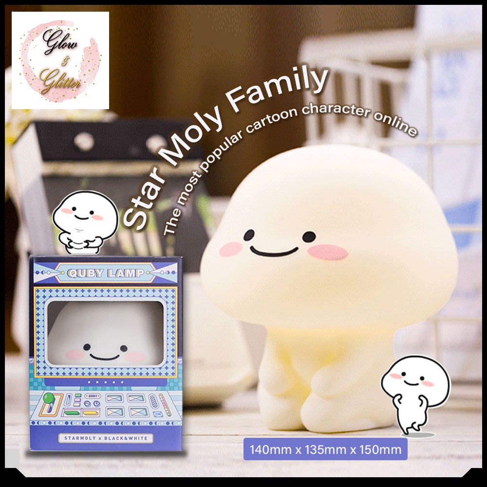 Quby Lamp Star Moly Sleep Lamp The Pentol Sticker Soft Head Silicone