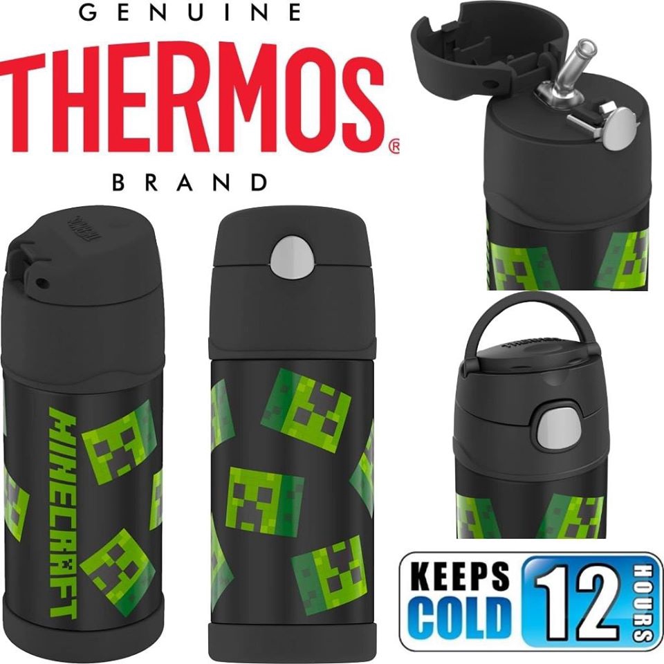 Bn Thermos Funtainer 12 Ounce Water Bottle Minecraft Shopee Singapore