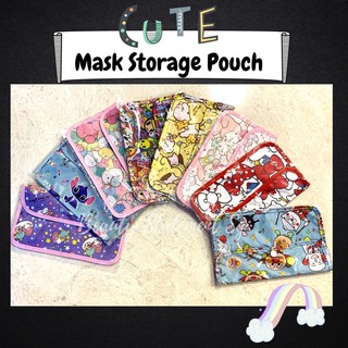 Image of Cute Designs of Waterproof Mask Storage Pouch