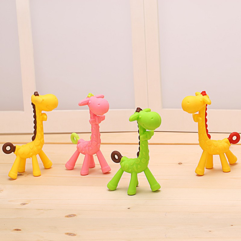 Giraffe Shaped Teether Toy Baby Deer 