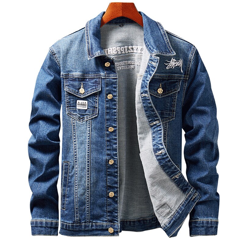 New Mens Denim Jacket Spring Fashion Men Trendy Ripped Denim Jacket Mens Outwear Jeans Jacket Male Cowboy Coats Clothing 4xl Shopee Singapore