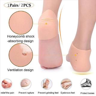 Image of 1Pair Heel Protectors Heel Cups Sleeve Heel Cushion Heel Spur Cracked Heels Foot Care Pain Relief Sock