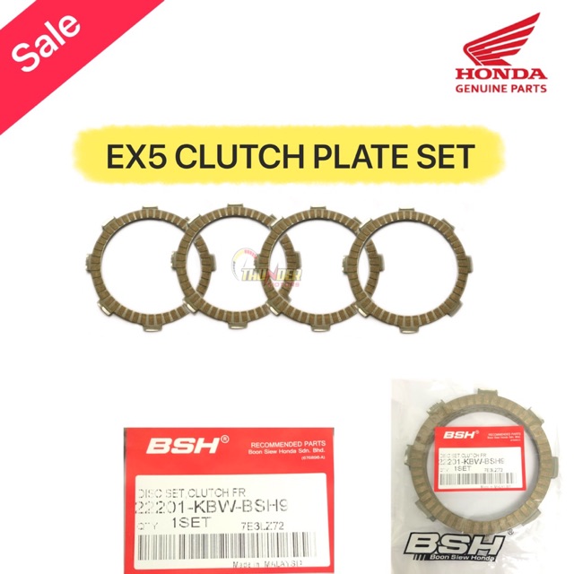 Honda Ex5 Ex5d Dream 100 Original Clutch Plate Set 22201 Kbw Bsh9 Shopee Singapore
