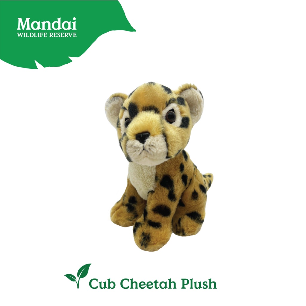 Cub Cheetah Plush 7" Animal Stuffed Toys 100 Recycled Polyester MANDAI