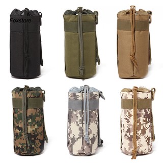 【FX】Outdoor Portable Tactical Military Hiking Water Bottle Kettle Bag Pouch Holder