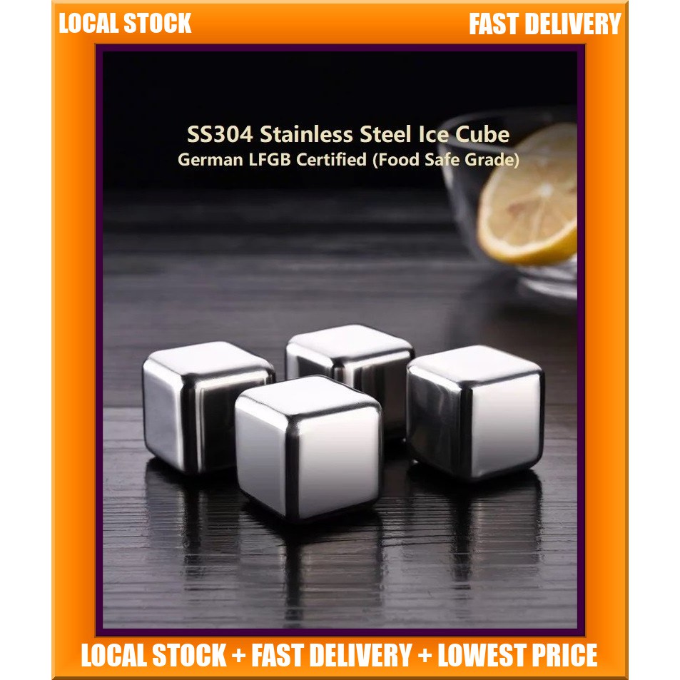 SUS304 Stainless Steel Ice Cube Food Safe Grade Reusable Ice Cubes