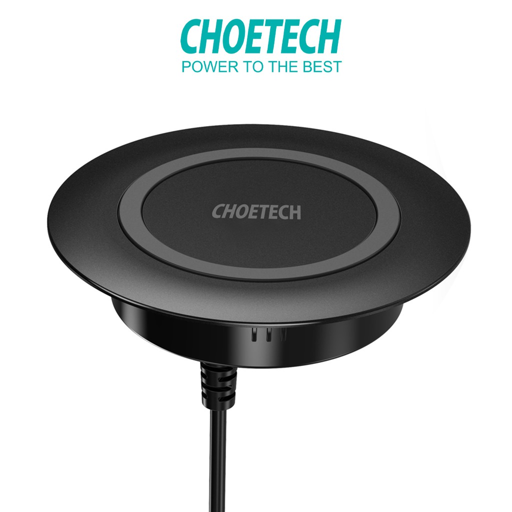 CHOETECH 10W Desk Embedded Qi Fast Wireless Charger T531S Shopee