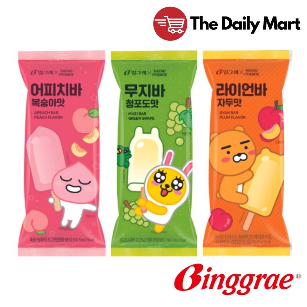 Binggrae x Kakao Friends Ice Cream Bar - Korean Food, Korea Ice Cream ...